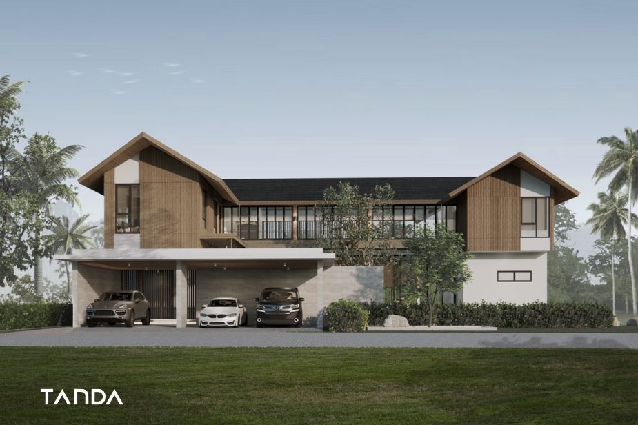 แบบหลังคาบ้านต่างๆ หลังคาบ้านทรงจั่ว