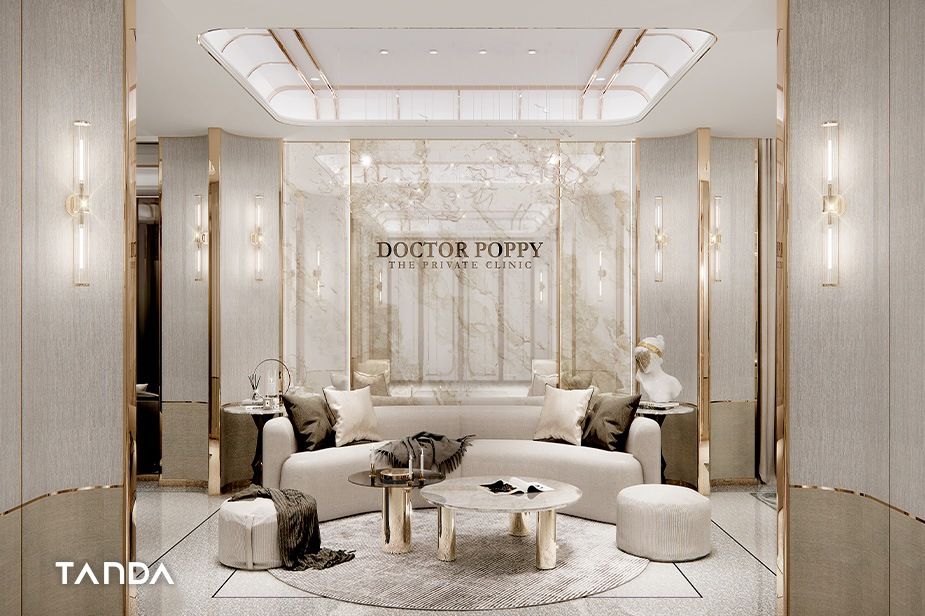คลินิก luxury กับการใช้เฟอร์นิเจอร์ดีไซน์เฉพาะตัว