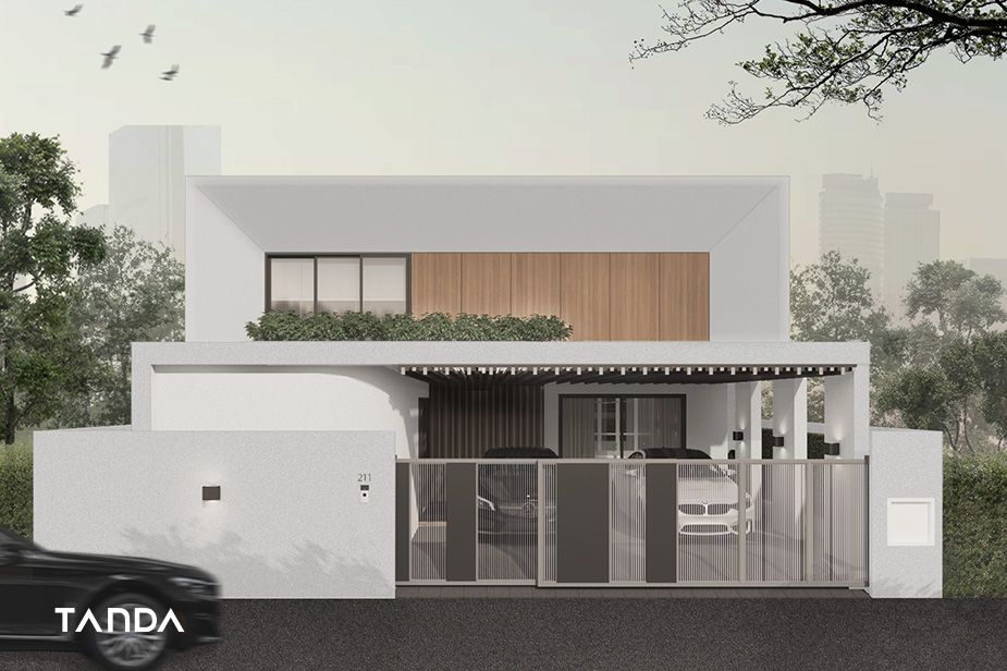 แบบบ้านสองชั้นสไตล์โมเดิร์น