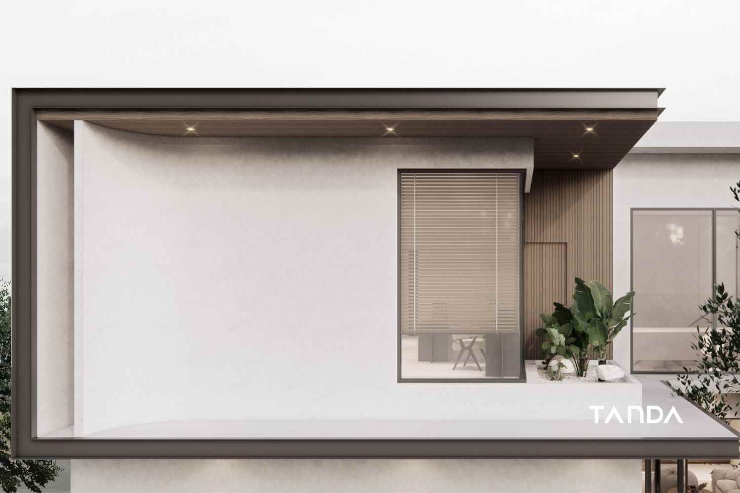 แบบบ้านโมเดิร์นชั้นเดียวทรงกล่อง